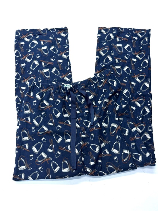 Dover Saddlery Other - Dover Saddlery Navy Blue Horse Riding Stirrup-Print Pajama Flannel Pants